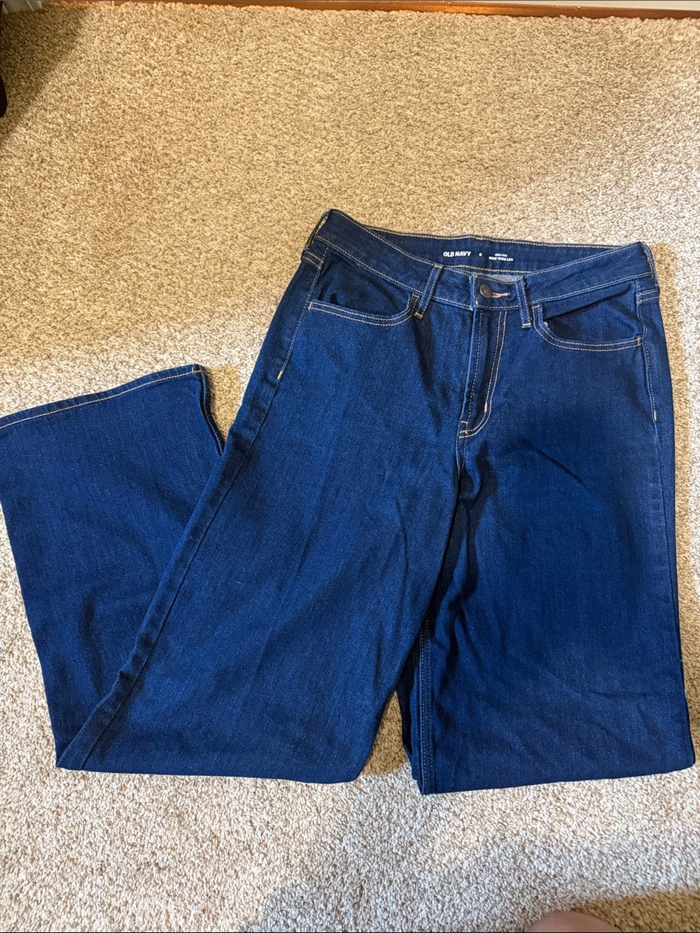 Old Navy Dark Blue Wide Leg Jeans